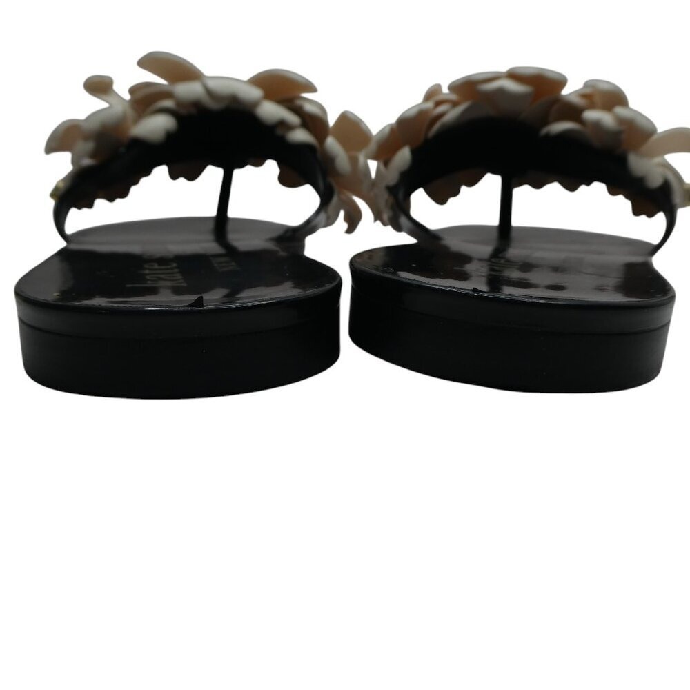 Kate Spade Jaylee Floral Ladybug Jelly Slide Sandals Womens Size 6 Black White - Picture 10 of 14